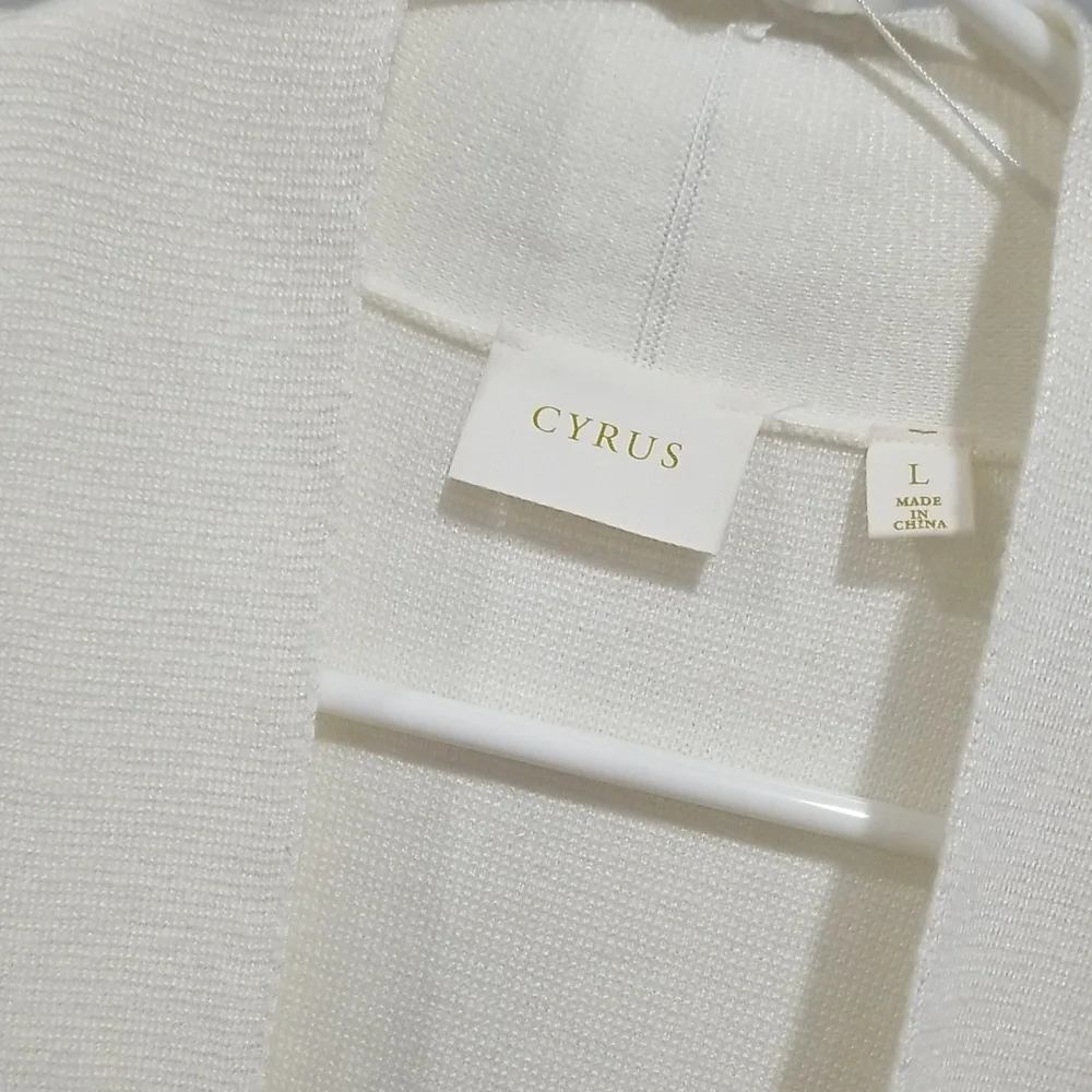 Cyrus Women's Cardigan Size L Cream Tan Gray - Picture 3 of 11